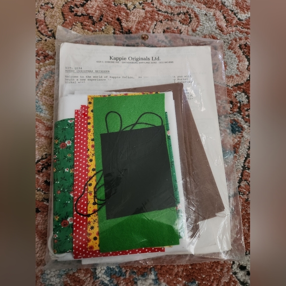 Kappie originals ltd vintage new old stock 1980 Kit: Merry Christmas Reindeer - Picture 3 of 3